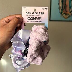 Conair Pink and Purple Satin Scrunchies